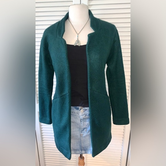 Express Emerald Green Overcoat Size XS - Picture 2 of 7